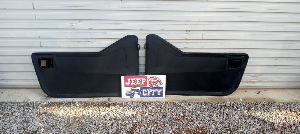 Doors Soft Half Doors Black Denim NOS Jeep CJ 53028-15