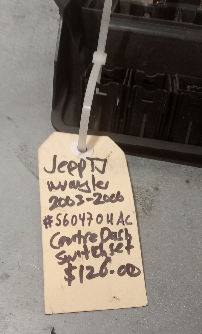 Dash Centre Switch Set Jeep TJ  Wrangler 56047011AC