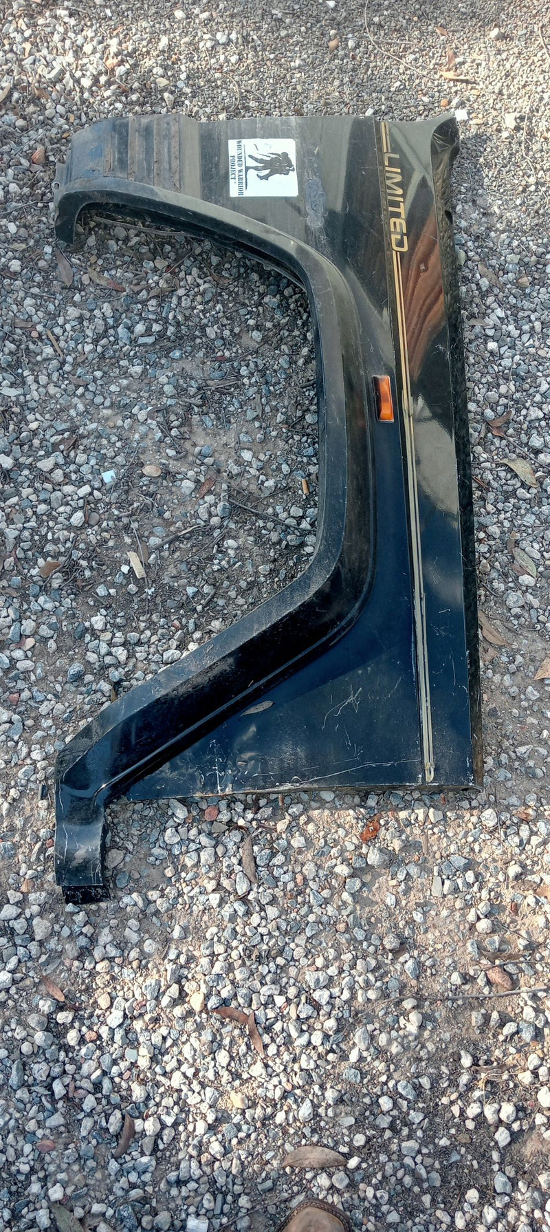 Fender Front RHS Steel Jeep XJ Cherokee Black