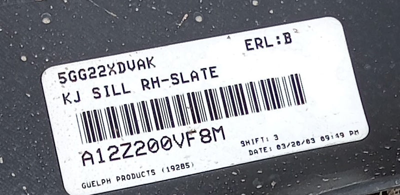 Panel Sill Side Right  Jeep KJ Cherokee