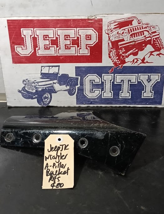Bracket A Pillar Jeep JK Wrangler Black RHS