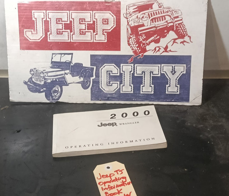 Operating Information Book Jeep TJ Wrangler 2000