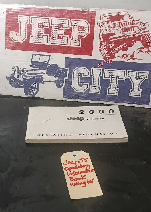 Operating Information Book Jeep TJ Wrangler 2000