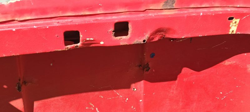 Hood Bonnet Jeep CJ7 CJ8 Damaged Rough Red