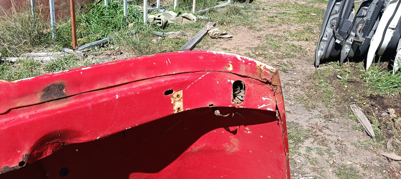 Hood Bonnet Jeep CJ7 CJ8 Damaged Rough Red