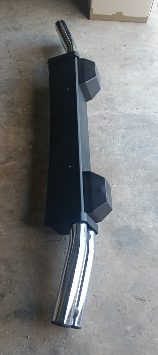 Bumper Black & Chrome Tubes Jeep JK Wrangler