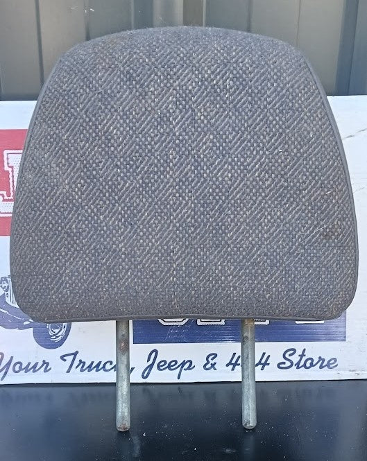 Front Headrest Charcoal Dark Gray Velour Cloth Jeep Cherokee XJ