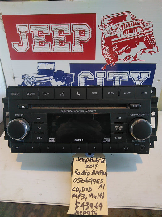 Stereo Jeep Patriot 2014 AM FM CD DVD MP3 Multi 05064955AI