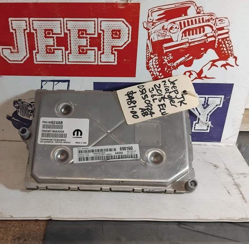 ECU PCM Jeep JK Wrangler 2015 3.6L 05150924AB 68232536AE