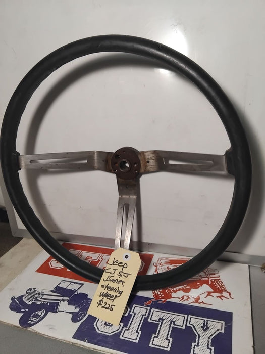 Steering Wheel Jeep CJ Original 3 Spoke Black