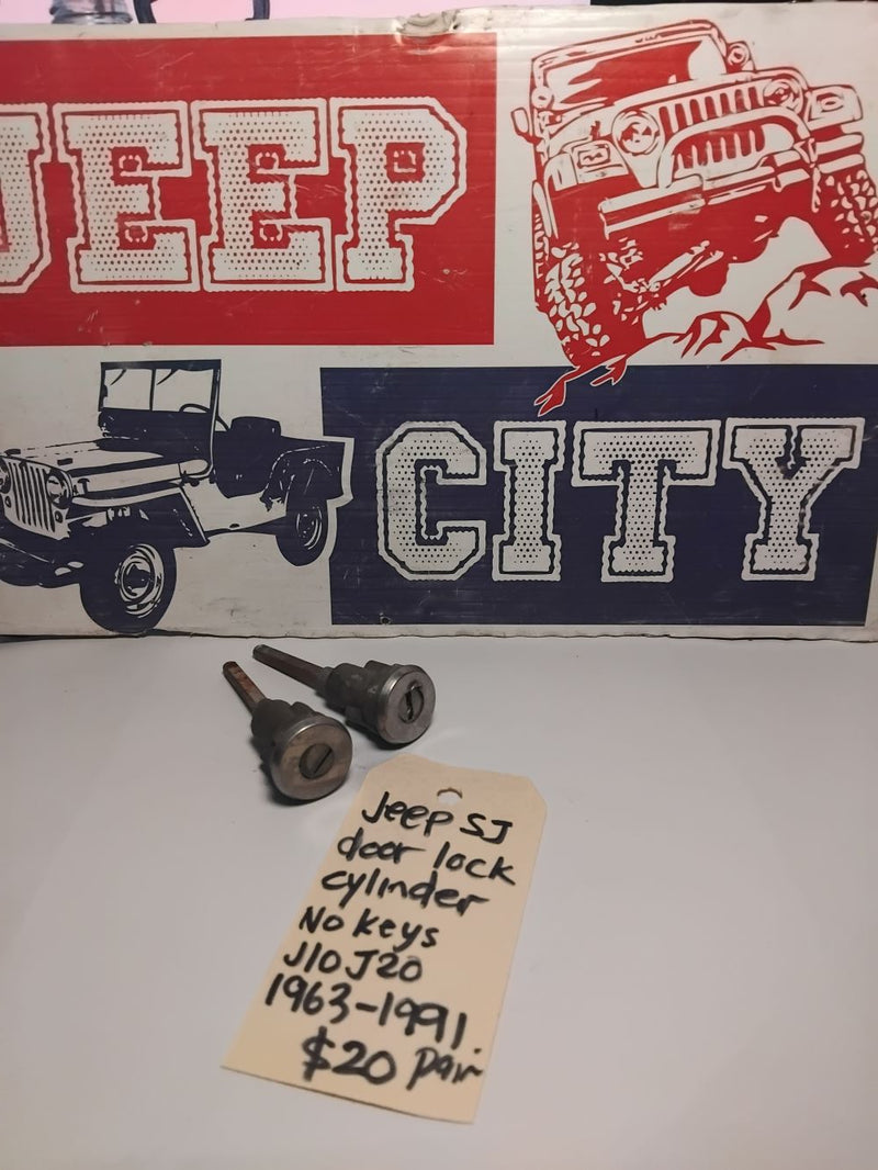 Door Lock Cylinders Pair No Key Original Jeep SJ Cherokee