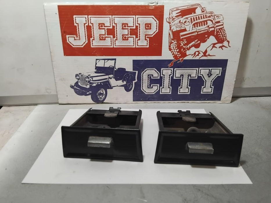 Ash Trays  Black Left and RIght Jeep 1962-1973 Gladiator Wagoneer