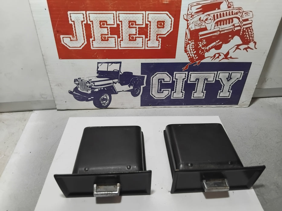 Ash Trays  Black Left and RIght Jeep 1962-1973 Gladiator Wagoneer