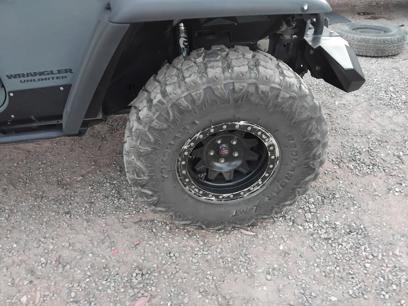 Tyre & Wheel Rock Crawling Jeep JK Package Set of 5  x 37" & Beadlocks 75%