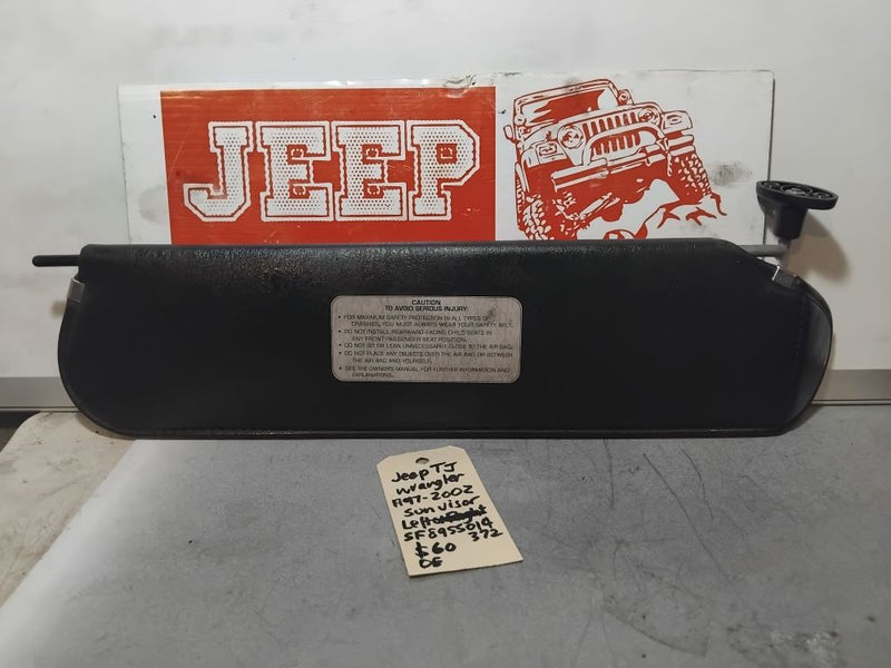 Sunvisors Black Left Side RHD Jeep TJ Wrangler SF8955014372