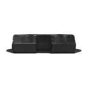 Black rectangular object on a white background