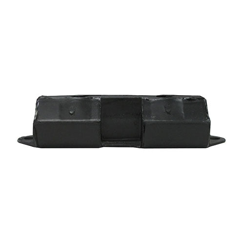 Black rectangular object on a white background