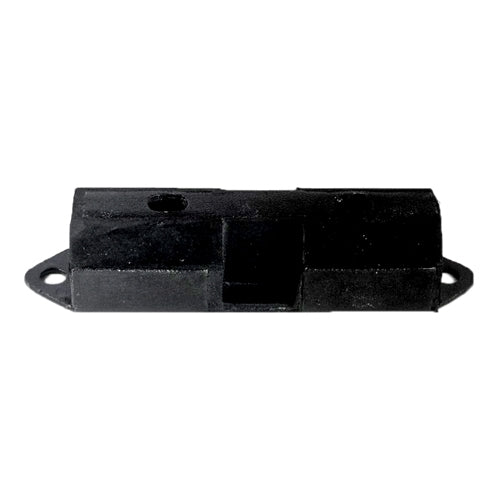 Black metal lock mechanism on a white background