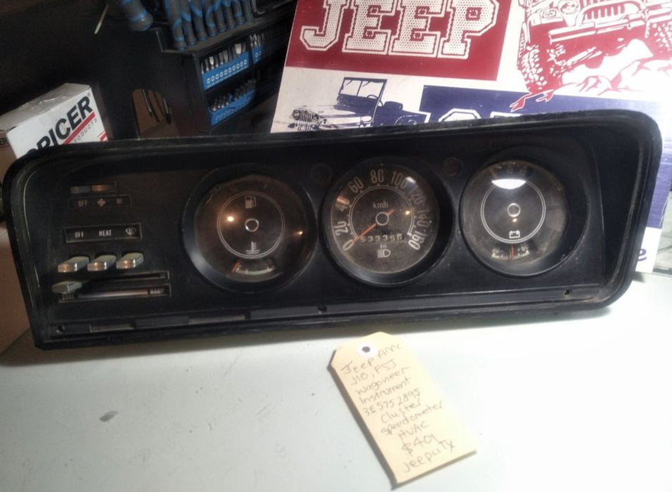 Instrument Cluster Jeep SJ & J Series Speedometer, Guages AMC