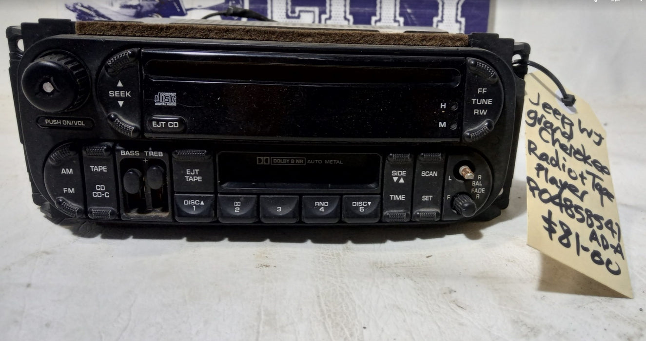 Radio Tape Player Jeep WJ Grand Cherokee P04858541 AD-A