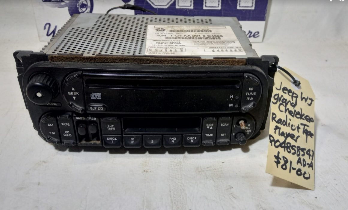 Radio Tape Player Jeep WJ Grand Cherokee P04858541 AD-A