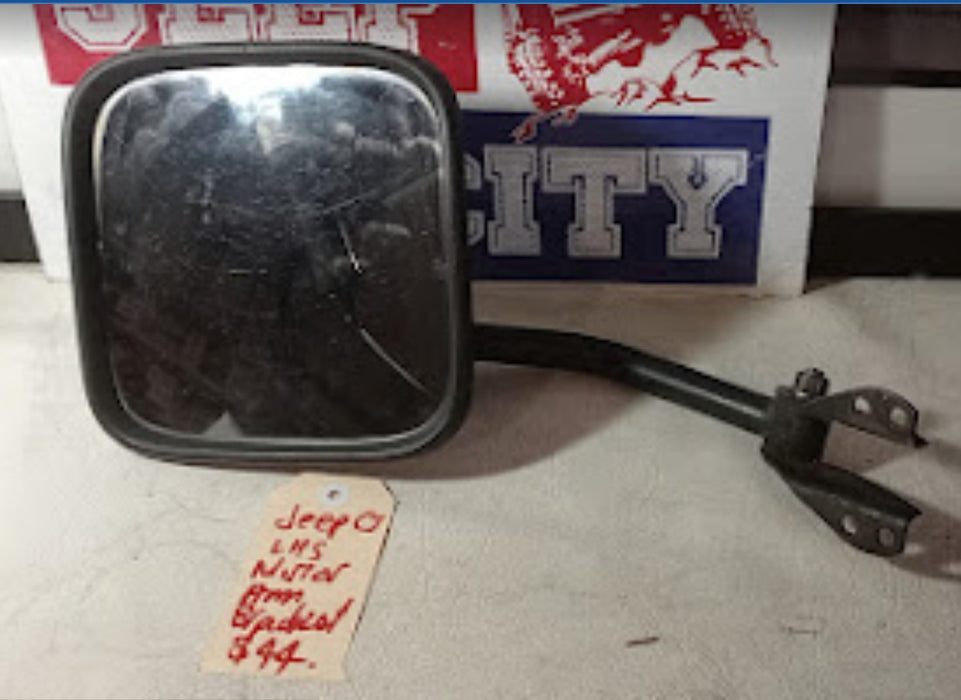 Mirror and Arm Jeep CJ Left Black 5455301K preowned