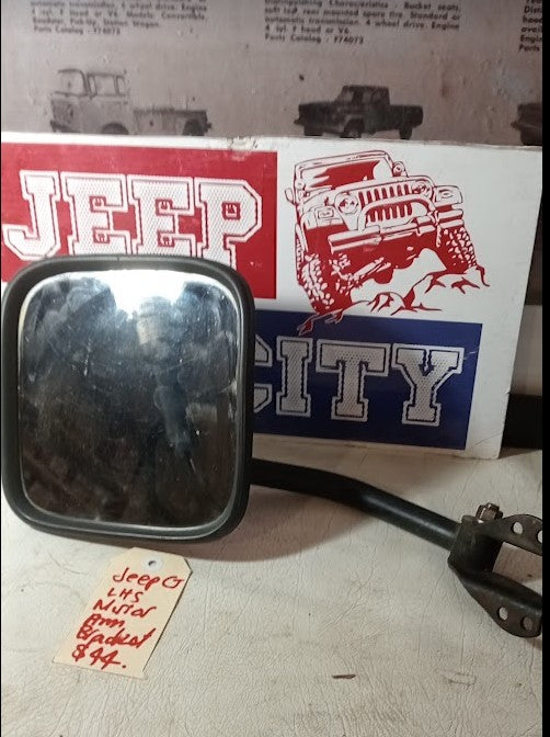Mirror and Arm Jeep CJ Left Black 5455301K preowned