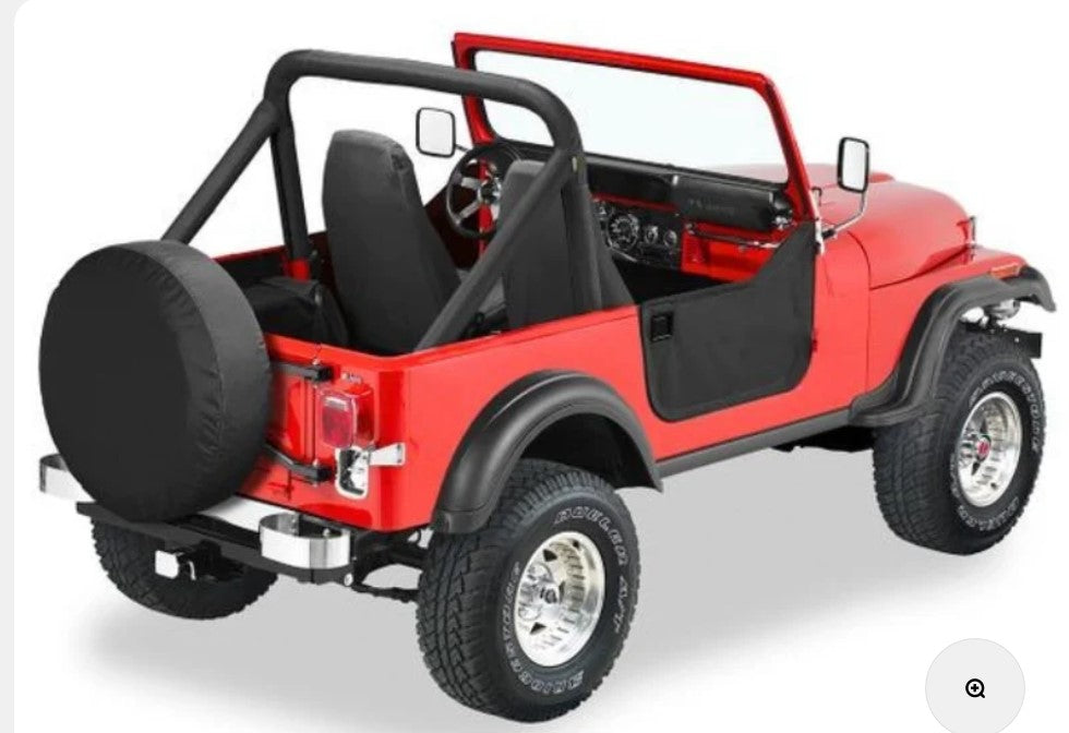 Half Doors Black Denim Jeep CJ & YJ Bestop 53038-15