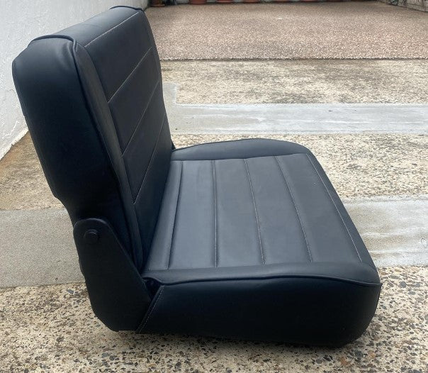 Seat Fold & Tumble Rear Jeep CJ & YJ in Black Vinyl 13462.01