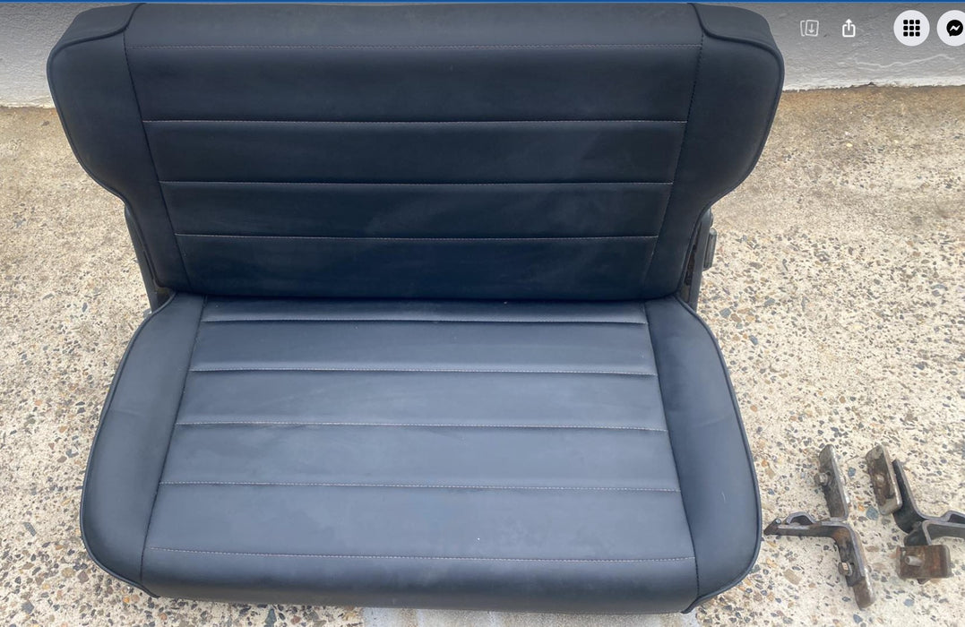 Seat Fold & Tumble Rear Jeep CJ & YJ in Black Vinyl 13462.01