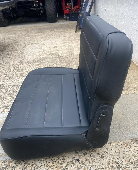 Seat Fold & Tumble Rear Jeep CJ & YJ in Black Vinyl 13462.01