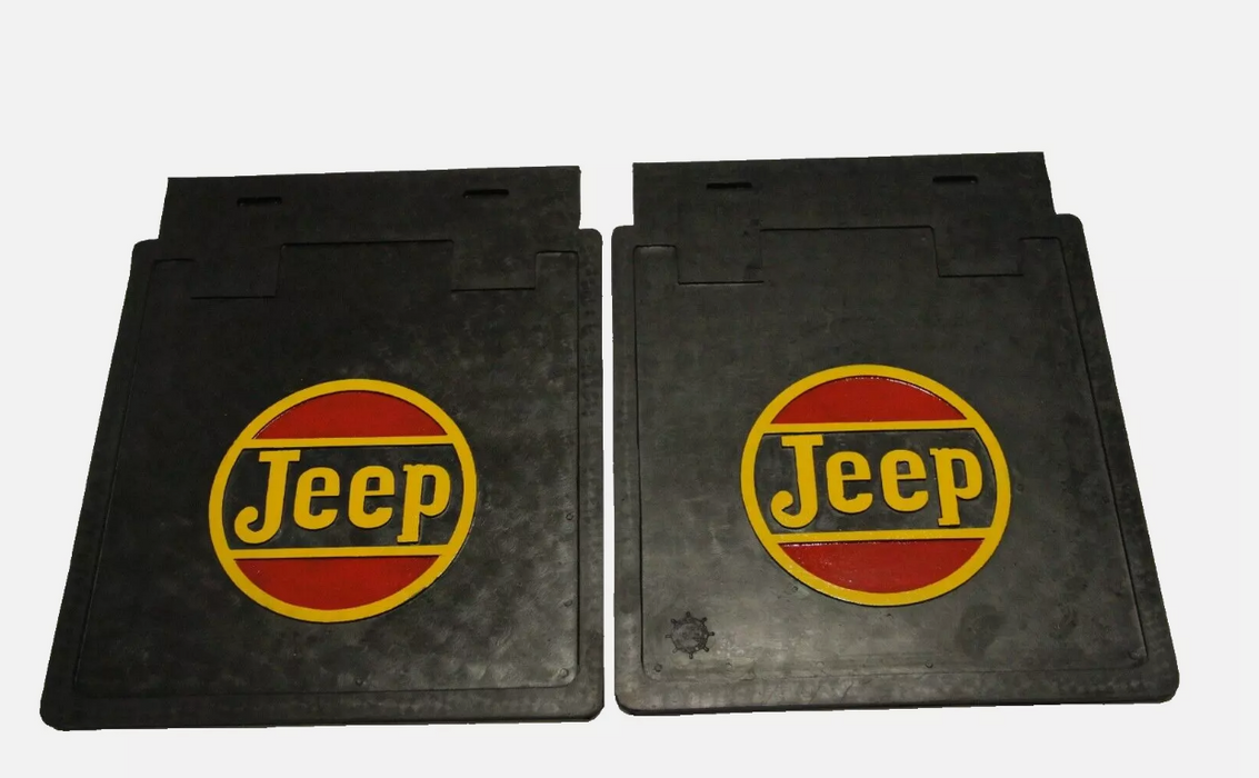 Mud Flaps Splash Guards Black Red Yellow Willys Jeep