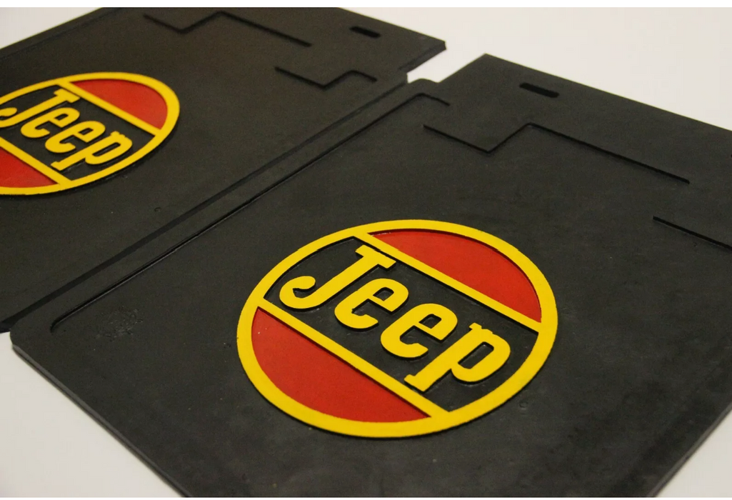 Mud Flaps Splash Guards Black Red Yellow Willys Jeep