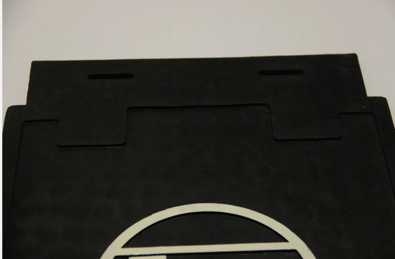 Mud Flaps Splash Guards Black White Willys Jeep