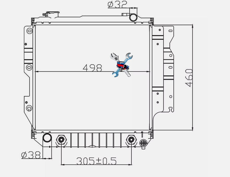 Radiator Jeep TJ YJ 4.0L 6cyl RHD 1987-2006 NEW
