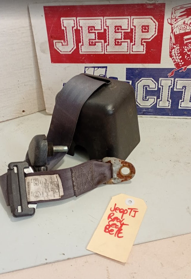 Seat Belt Rear L or R Jeep TJ Wrangler 97-06 – Preowned Charcoal