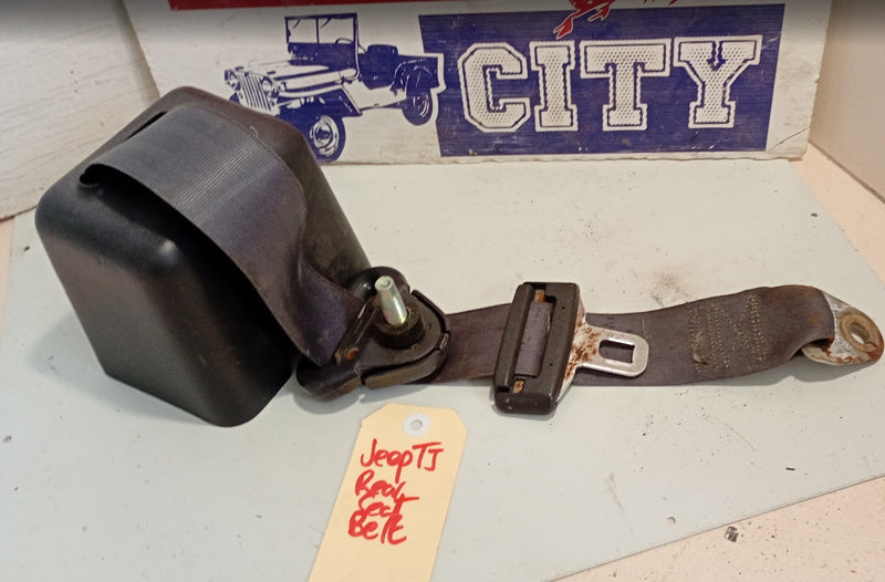 Seat Belt Rear L or R Jeep TJ Wrangler 97-06 – Preowned Charcoal