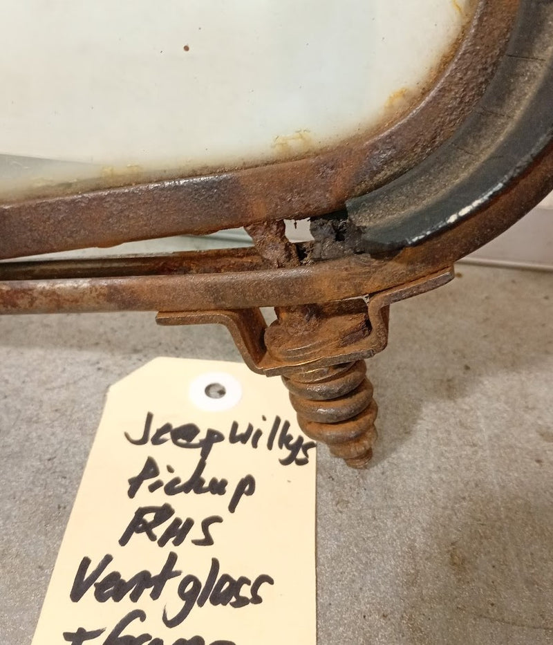 Frame Wing Vent Window RHS Willys Jeep Pickup Rust Broken