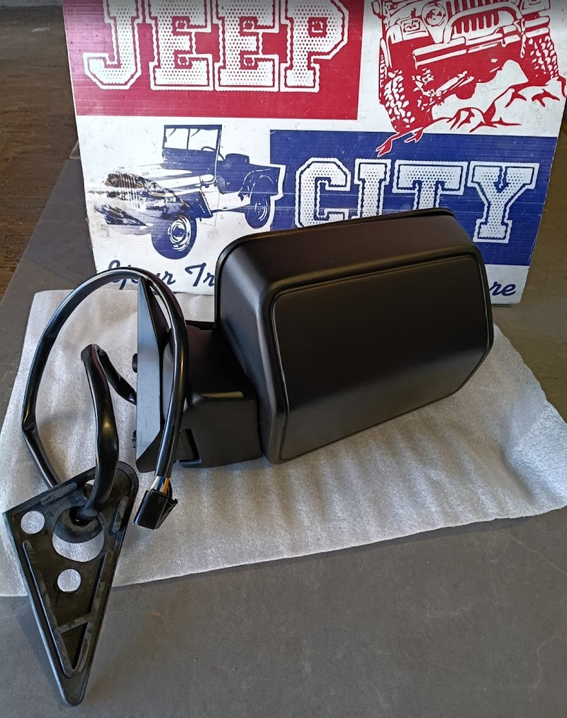 Mirror Power Black LHS Jeep XJ Cherokee 55075433 New