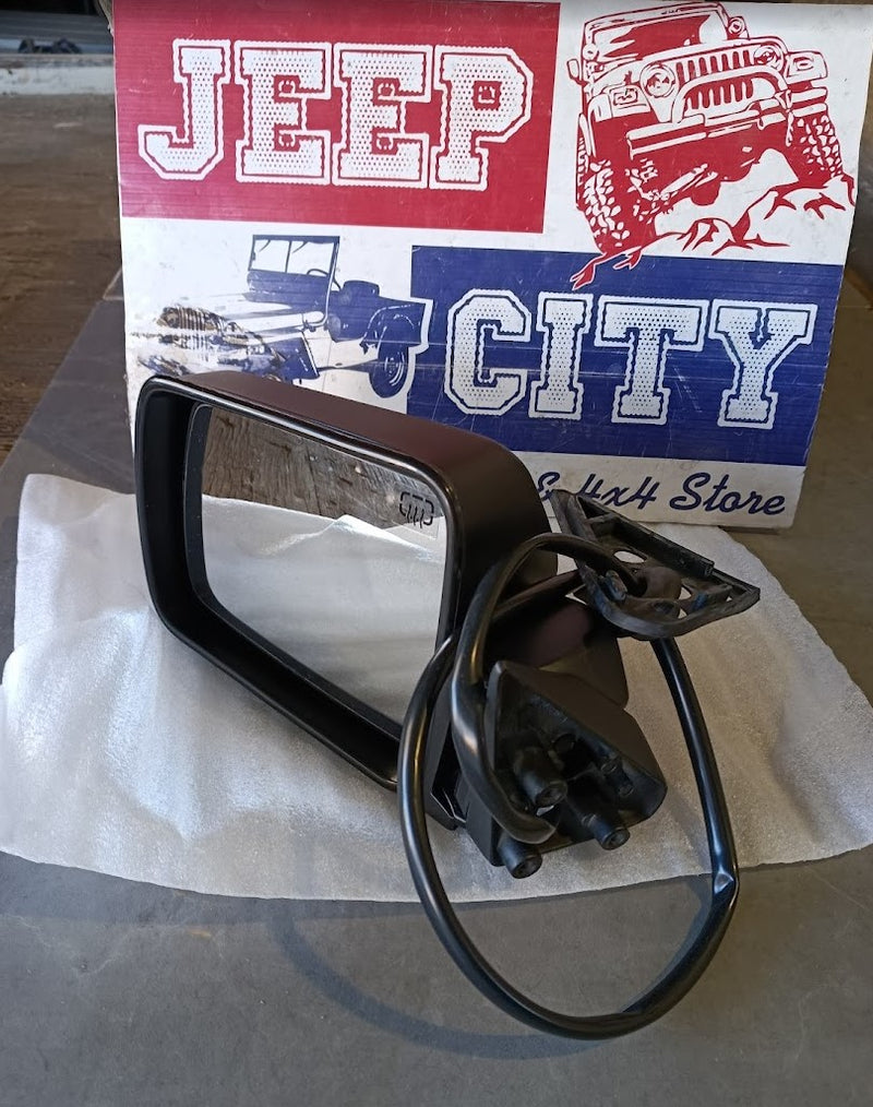 Mirror Power Black LHS Jeep XJ Cherokee 55075433 New