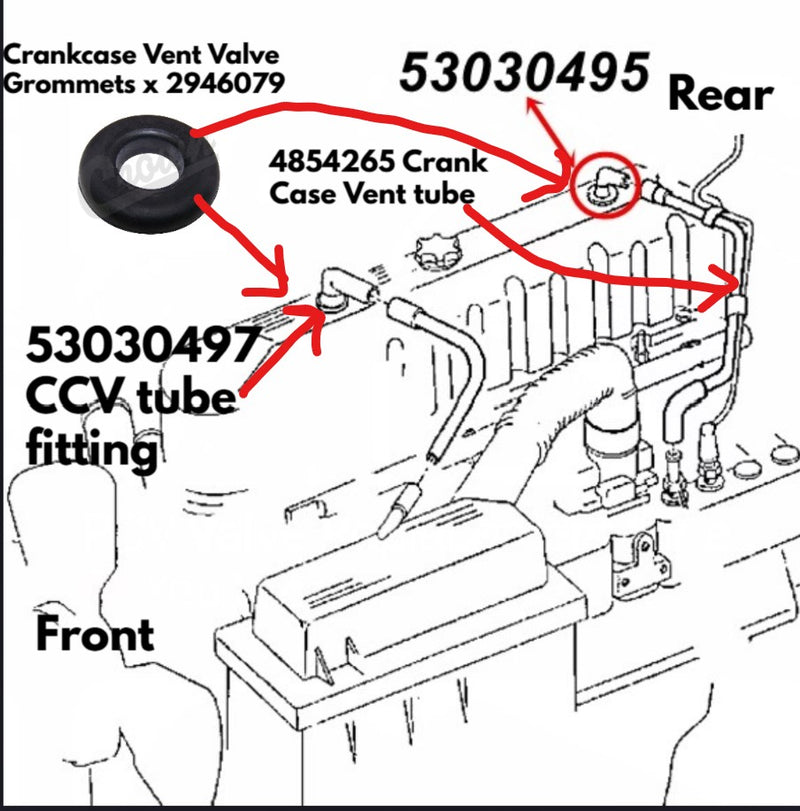 Grommet Crankcase Vent Valve Jeep 2946079