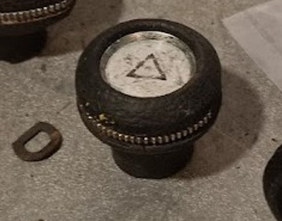 Hazard  Knob Jeep CJ Silver Triangle image