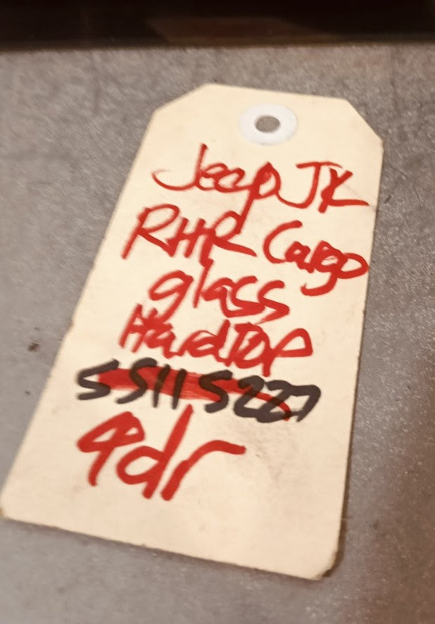 Glass Cargo RHR Hardtop Jeep JK Wrangler
