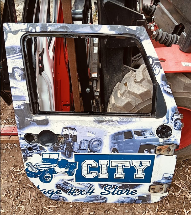 Door RH Front Jeep JK Wrangler Black Wrapped Jeep City