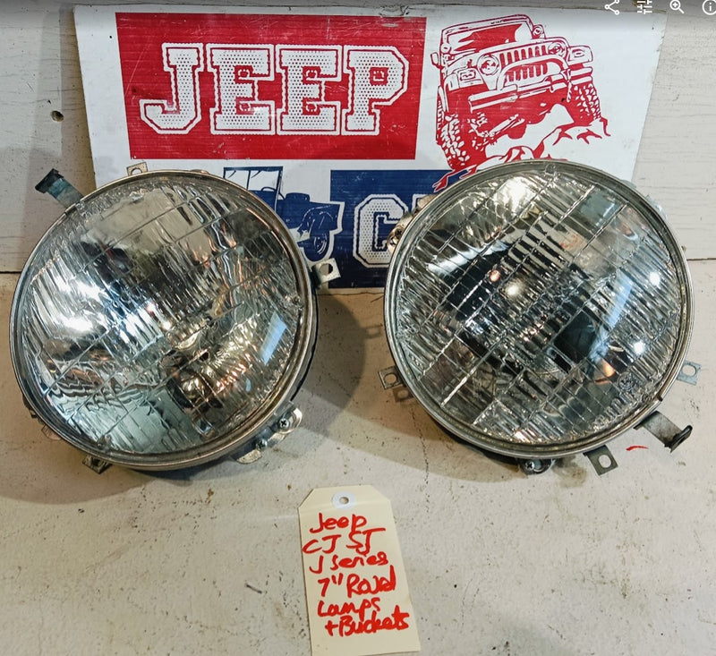 Headlights Jeep CJ Complete Assemblies Pair