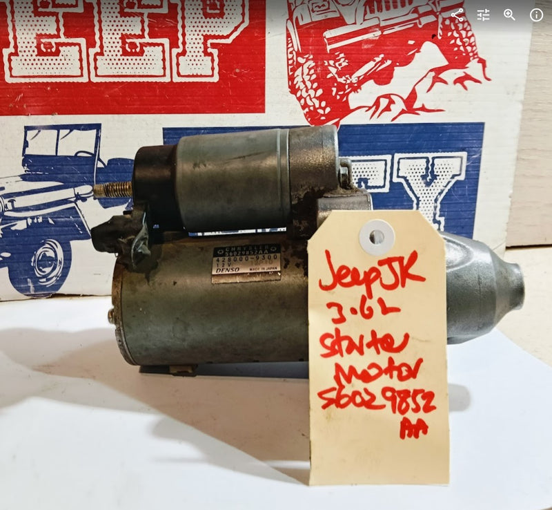 Starter Motor for Jeep JK JL Wrangler 3.6L 3.0L 56029852AA