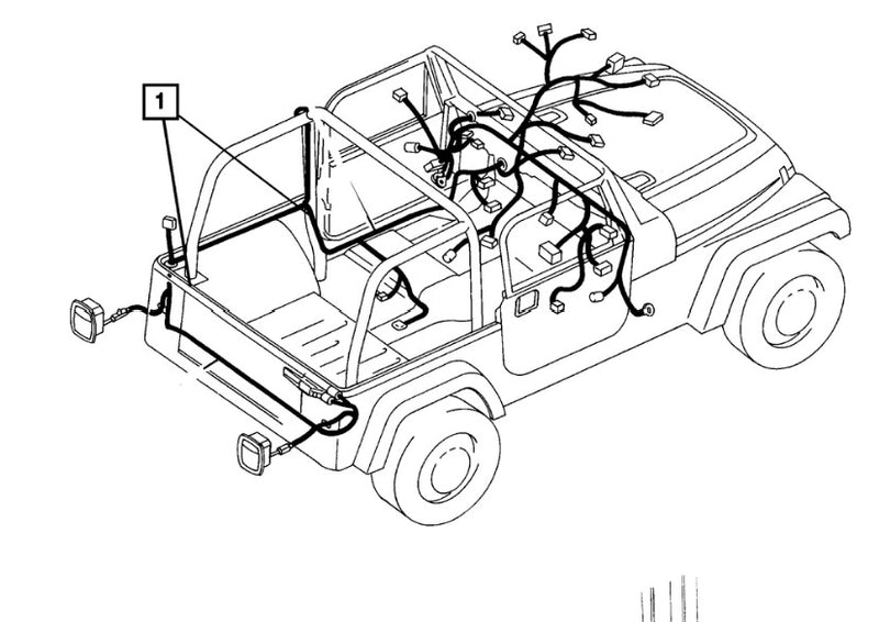 Hardtop Wiring Kit for Jeep TJ Wrangler 56047310AB