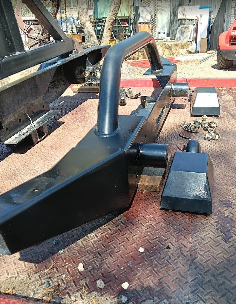 Bullbar Jeep JK Wrangler Steel Winch Plate Bumperettes ARB copy