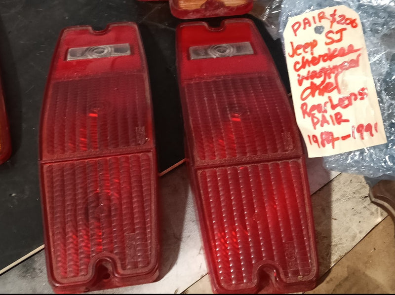 Tail light Lens Pair Vintage Jeep SJ Cherokee FSJ 5352237 US style