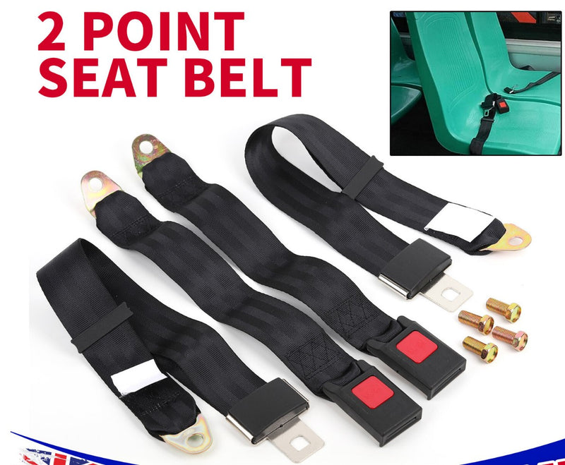 Seat Belts 2 Point Retracable Adjustable Lap Sash Jeep CJ Rear